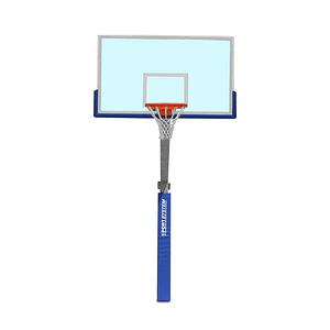 Poste de básquetbol con Tablero Plexiglas y Aro
