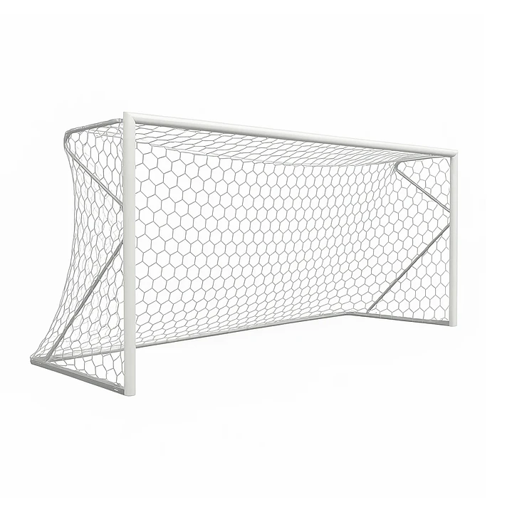 Arco de futbolito móvil de aluminio de 5x2mts con diámetro 80mm con malla 1