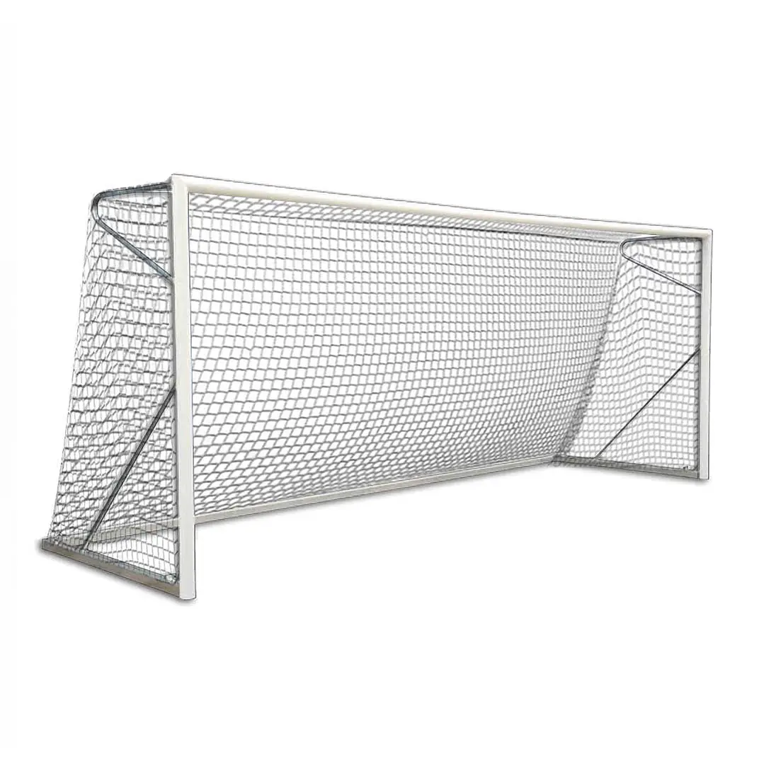 Arco de fútbol móvil de aluminio de 7,32 x 2,44 m con diámetro  120x103 mm más malla 1