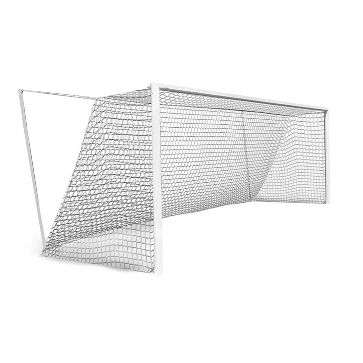 Arco de fútbol fijo de aluminio de 7,32 x 2,44 con diámetro 120x103 mm más malla 1