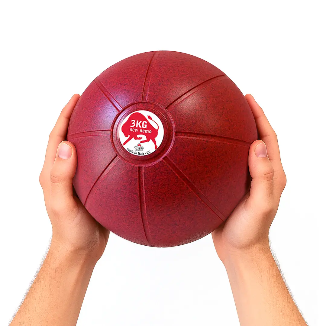 Balón Medicinal 3 KG Carmesí, 19 cm, Marca Trial 2