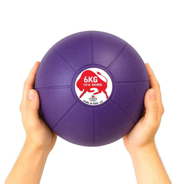 Balón Medicinal 6 KG Morado, 24 cm, Marca Trial  2