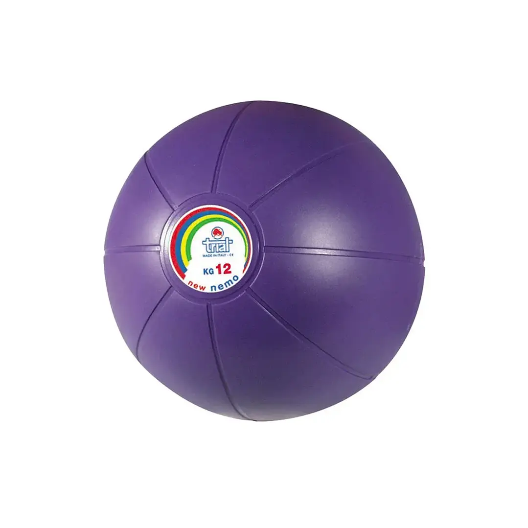 Balón Medicinal 12 KG Morado, 29 cm, Marca Trial 1