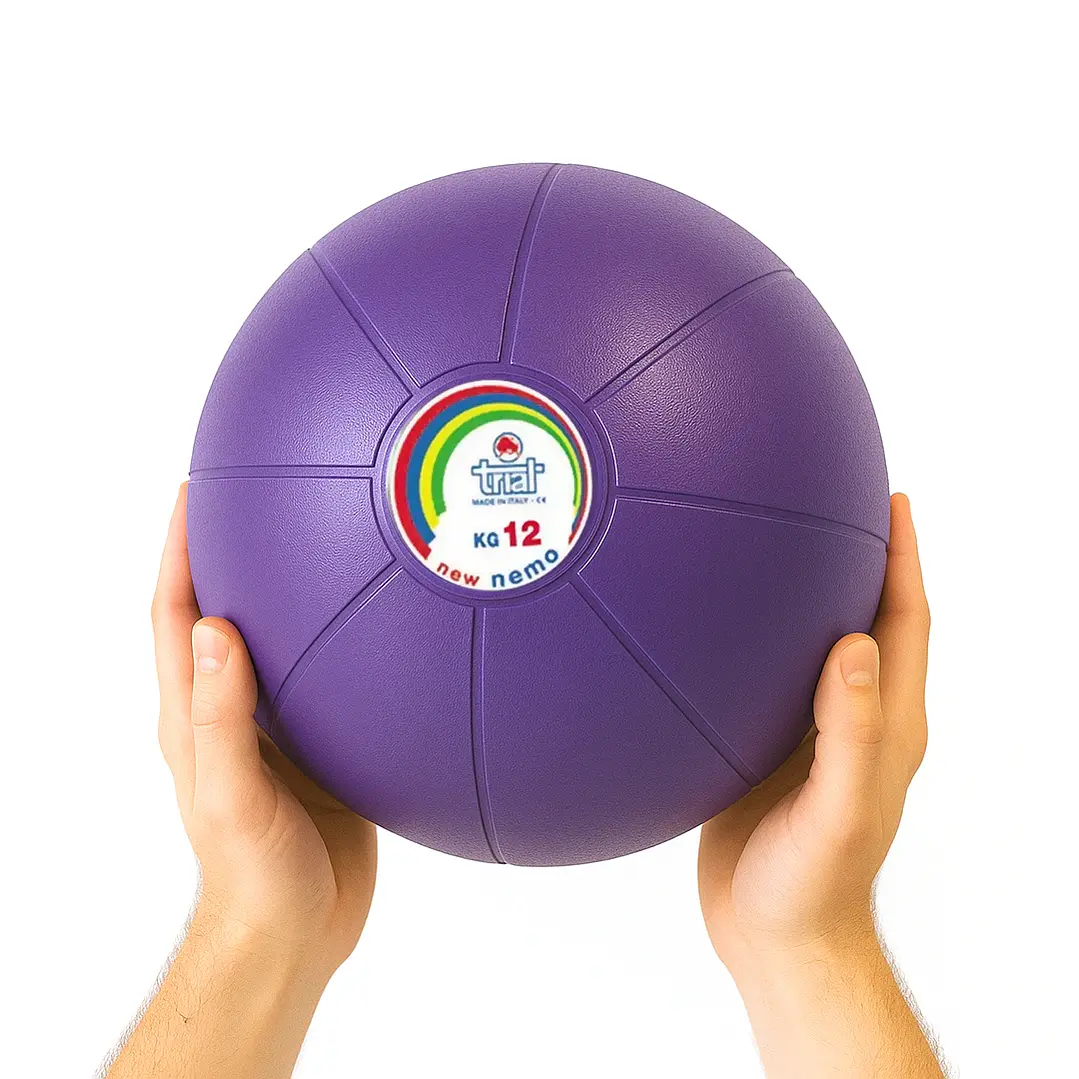 Balón Medicinal 12 KG Morado, 29 cm, Marca Trial 2