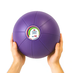 Balón Medicinal 12 KG Morado, 29 cm, Marca Trial