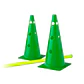 Set conos perforados con barra (2 conos verde 35 cm + 1 barra amarilla) - Miniatura 2