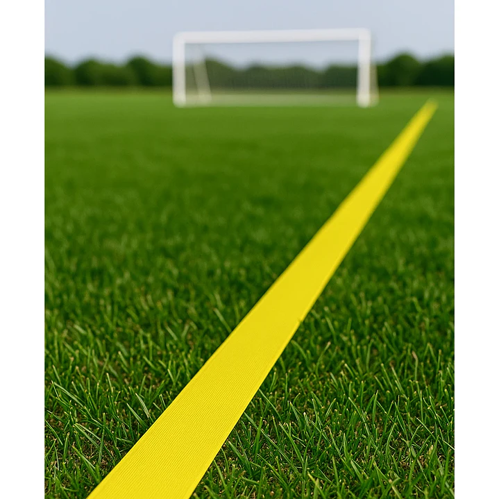 Cinta elástica demarcadora de canchas 50 m color amarilla 2