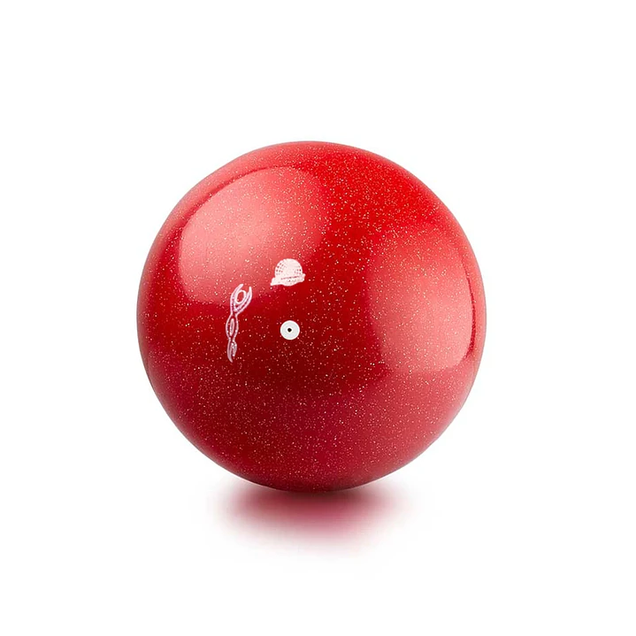 Balón de gimnasia rítmica VENTURELLI  (certificado FIG) Glitter - rojo Chile 1