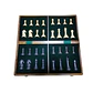 Tablero de ajedrez plegable de madera de nogal negro 45x45 cm con piezas plásticas SF-152 - Miniatura 2