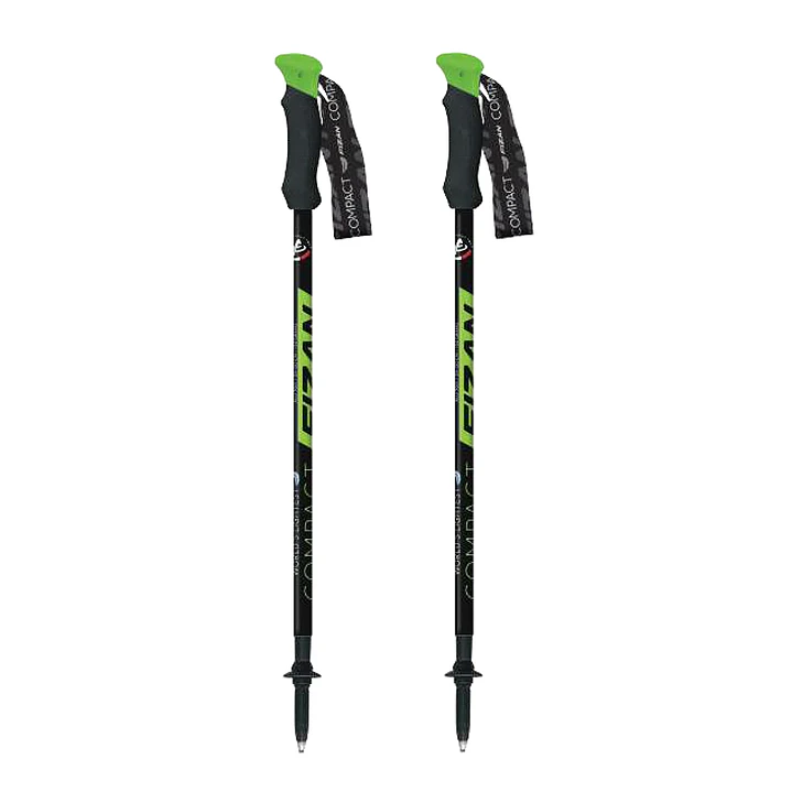 Par de bastones de trekking Compact verde 1