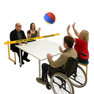 Set de vóleibol sentado paralímpico