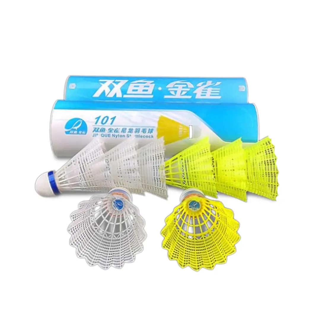 Plumillas de bádminton de entrenamiento modelo 101 marca Jinque (media docena)  1