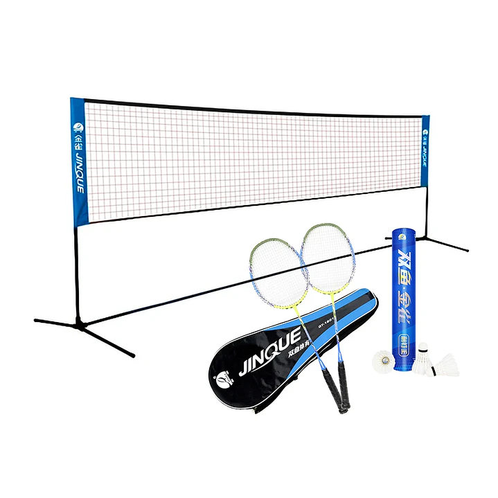 Set de bádminton Pro Full Nai (2 raquetas QT-1601 con bolso + plumillas Nai Da Wan  + malla de 410 cm) 1