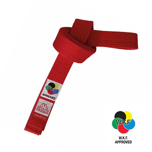 Cinturón karate rojo Nro 5 Sparta Certificado WKF