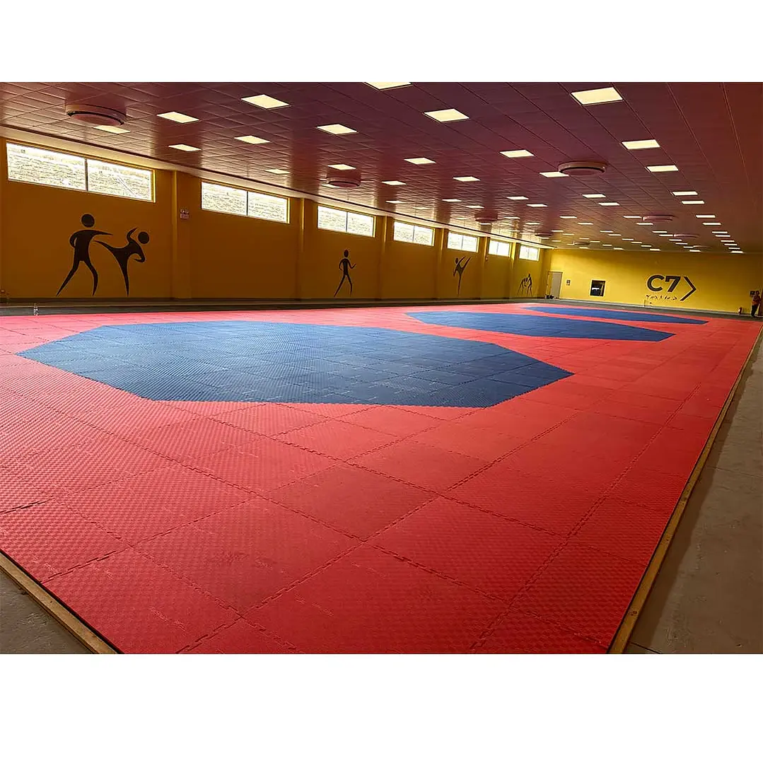 Área oficial de 12x12m de Tae Kwon Do octagonal aprobado WT  1
