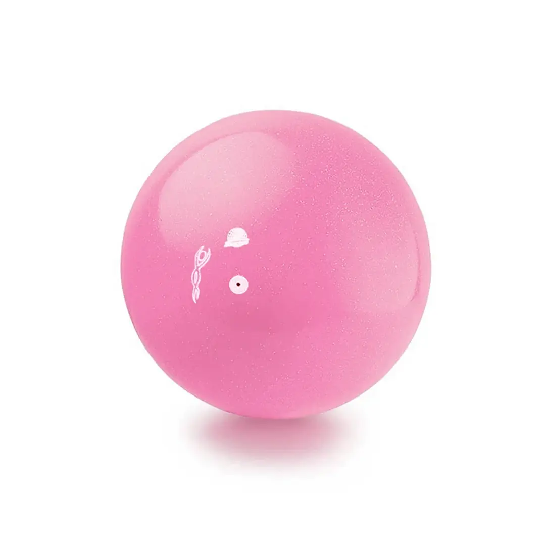 Balón de gimnasia rítmica VENTURELLI  (certificado FIG) Glitter - Rosado 1