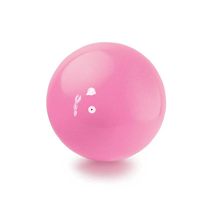 Balón de gimnasia rítmica VENTURELLI  (certificado FIG) Glitter - Rosado 1