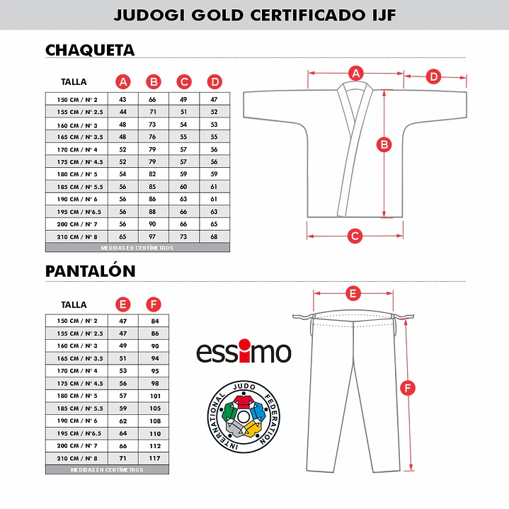 Judogi Gold Certificado IJF 2026 blanco 750 g 6