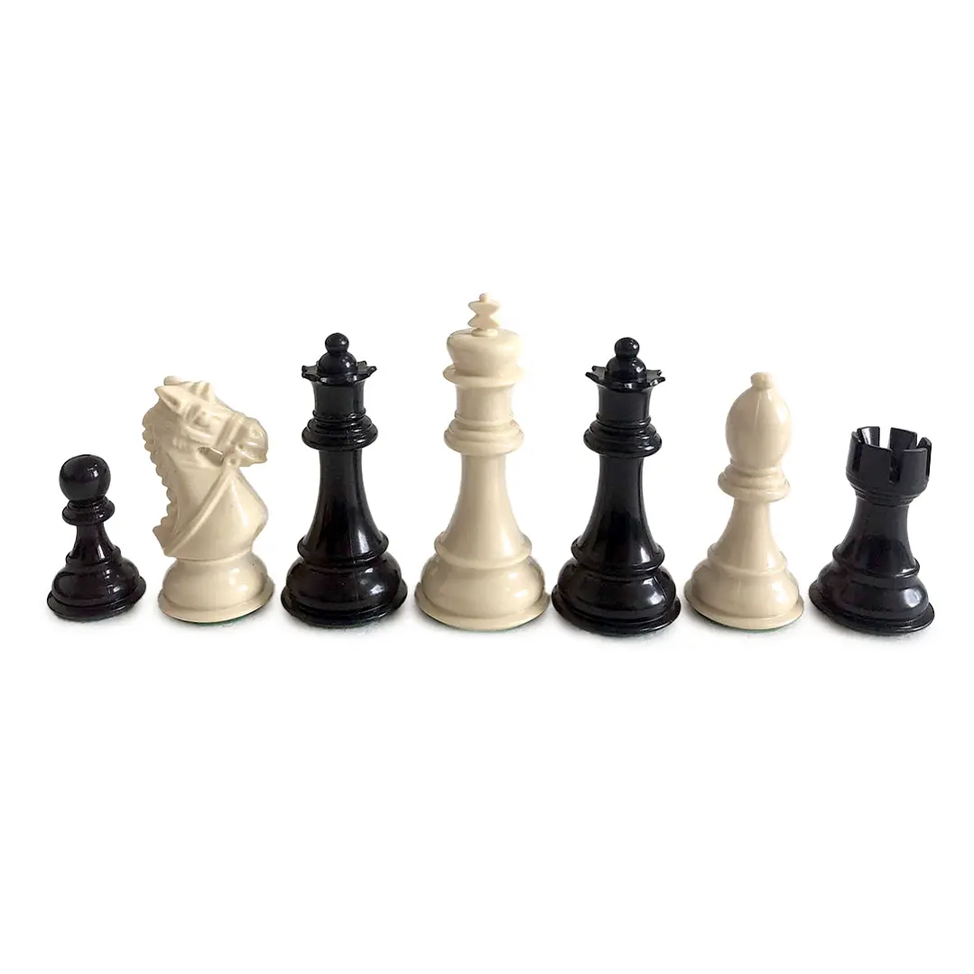 Set de ajedrez tablero de goma con piezas extra peso modelo Caballero Templario y bolso 3