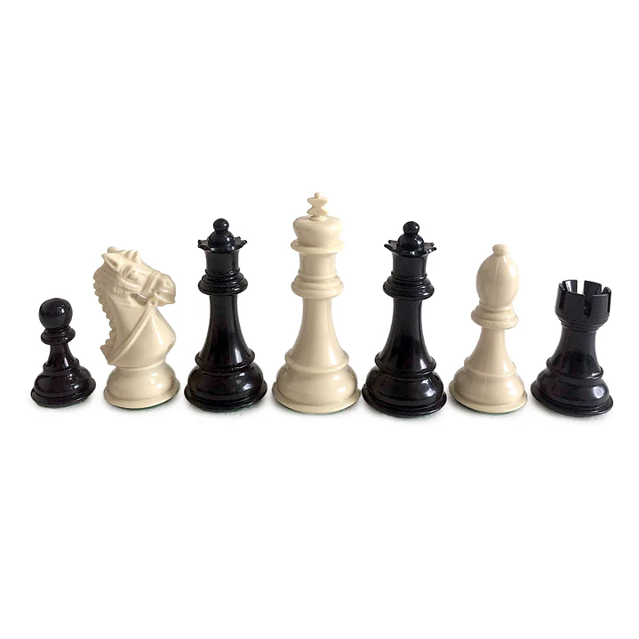 Set de ajedrez tablero de goma con piezas extra peso modelo Caballero Templario y bolso 3