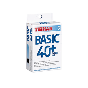 Pelotas de tenis de mesa Tibhar Basic 40+ Synt NG de entrenamiento (6 unidades)
