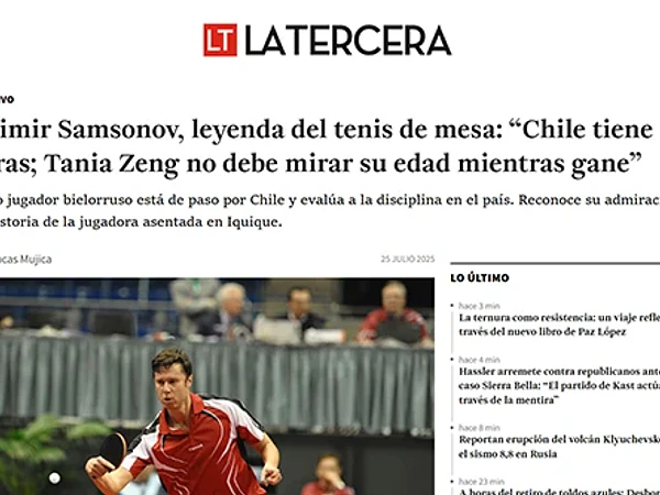 Vladimir Samsonov, leyenda del tenis de mesa - La Tercera