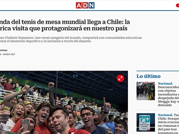 Leyenda del tenis de mesa mundial llega a Chile - ADN