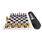 Set de ajedrez tablero de goma con piezas extra peso tipo madera modelo Zagreb y bolso - Miniatura 2