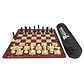Set de ajedrez tablero de goma con piezas extra peso modelo Caballero Templario y bolso - Miniatura 1