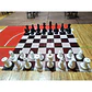 Ajedrez Gigante con tablero de alto tráfico (no nylon) - piezas negro/blanco - Miniatura 5