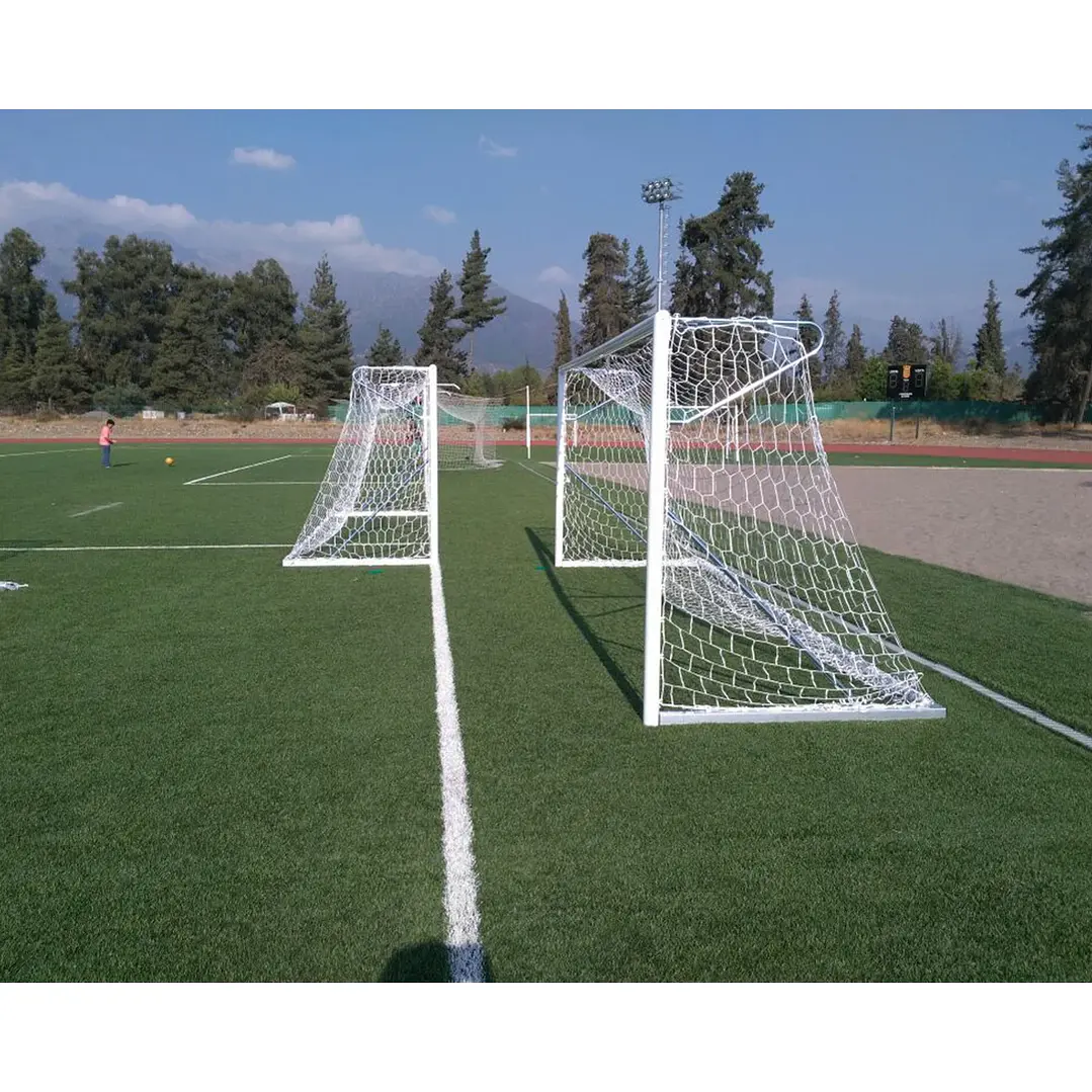 Arco de futbolito móvil de aluminio de 5x2mts con diámetro 80mm con malla 4