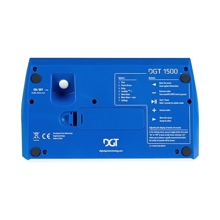 Reloj de ajedrez marca DGT modelo 1500 Blue 3