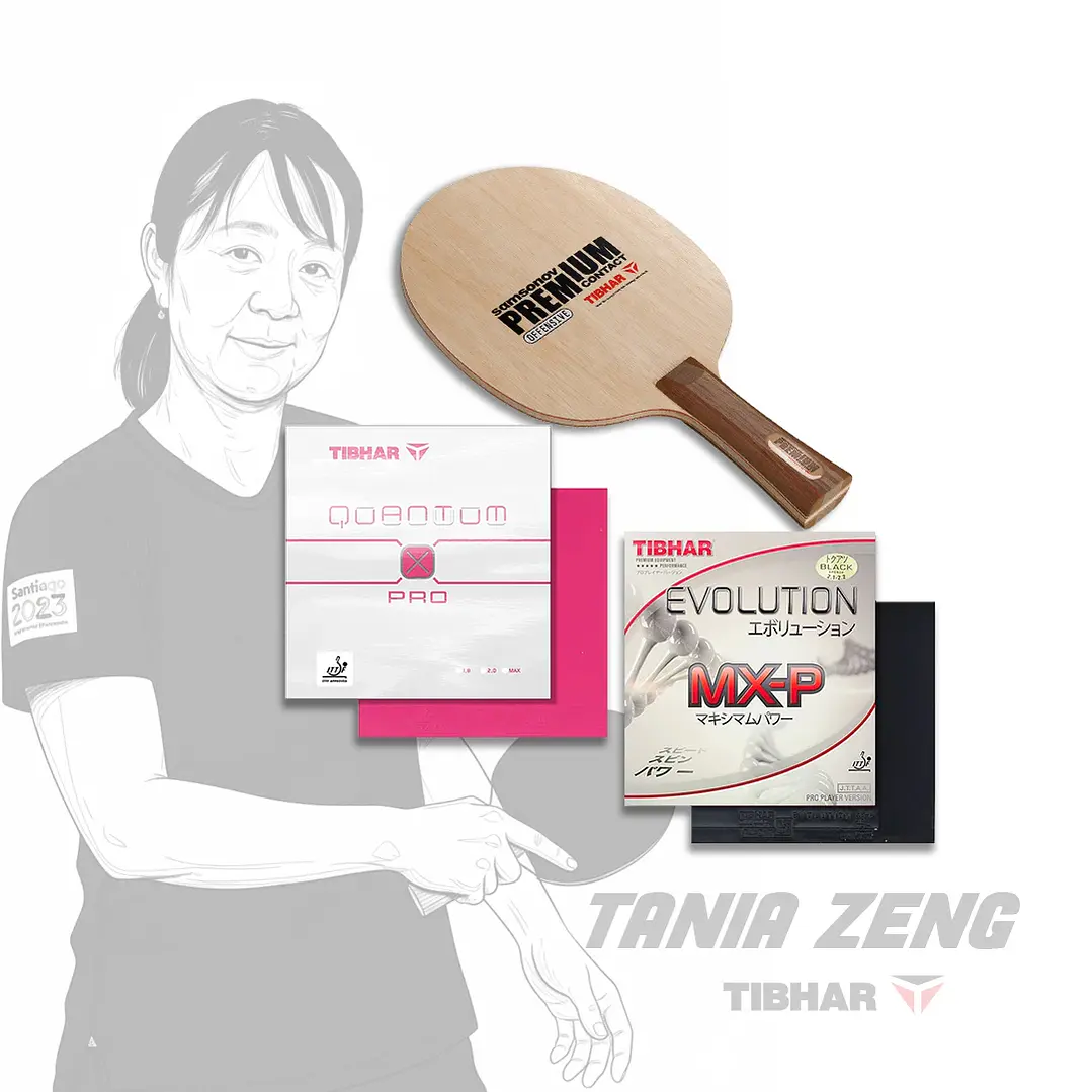 Set paleta de tenis de mesa Tania Zeng 1