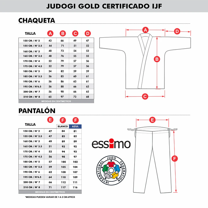 Judogi Gold Certificado IJF 2026 azul 750g 6