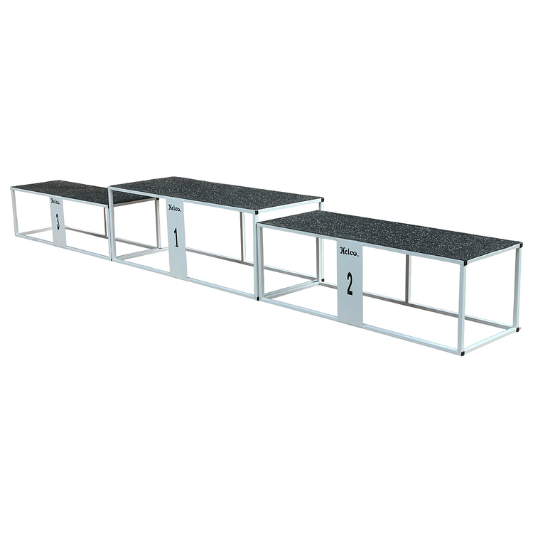 Podio de premiación para equipo marca Nelco 3