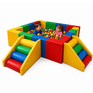 Piscina sensorial de espuma. incluye 2 escaleras, 400 pelotitas