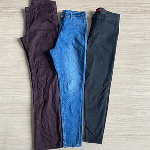 Saco Pantalon Jeans Mujer Regular