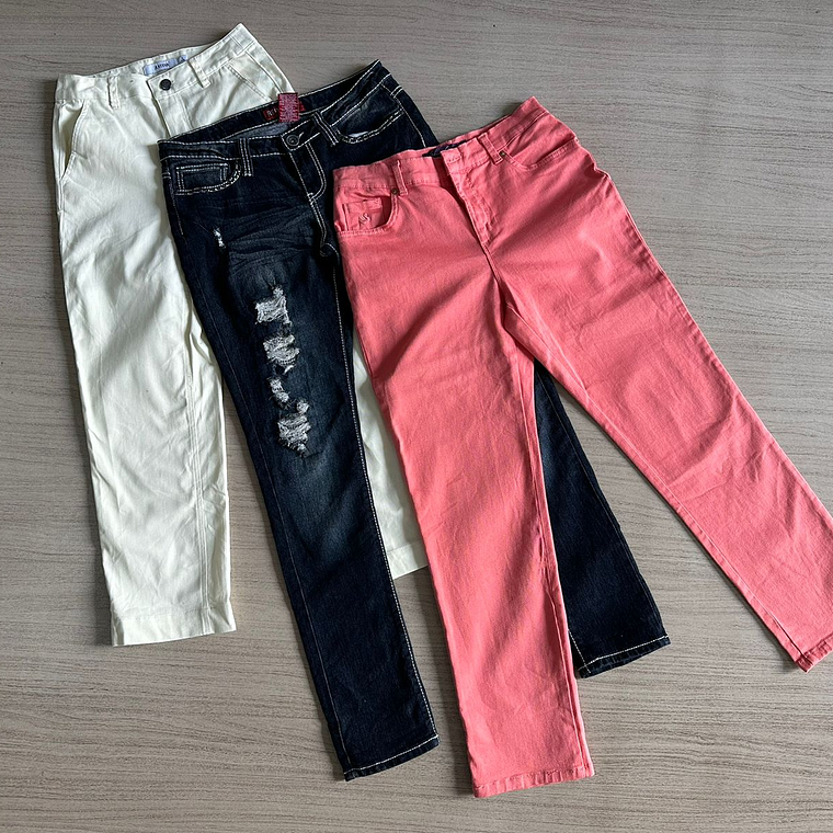Saco Pantalon Jeans Mujer Regular 5