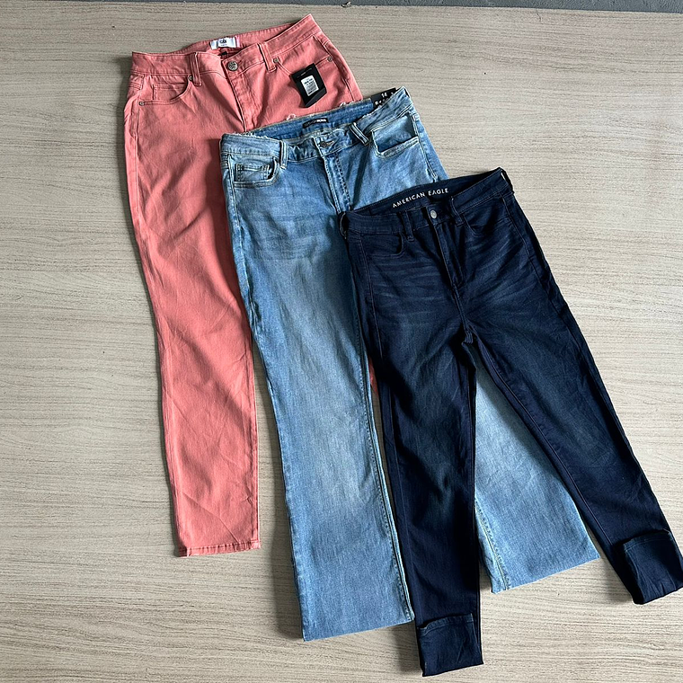 Saco Pantalon Jeans Mujer Regular 6