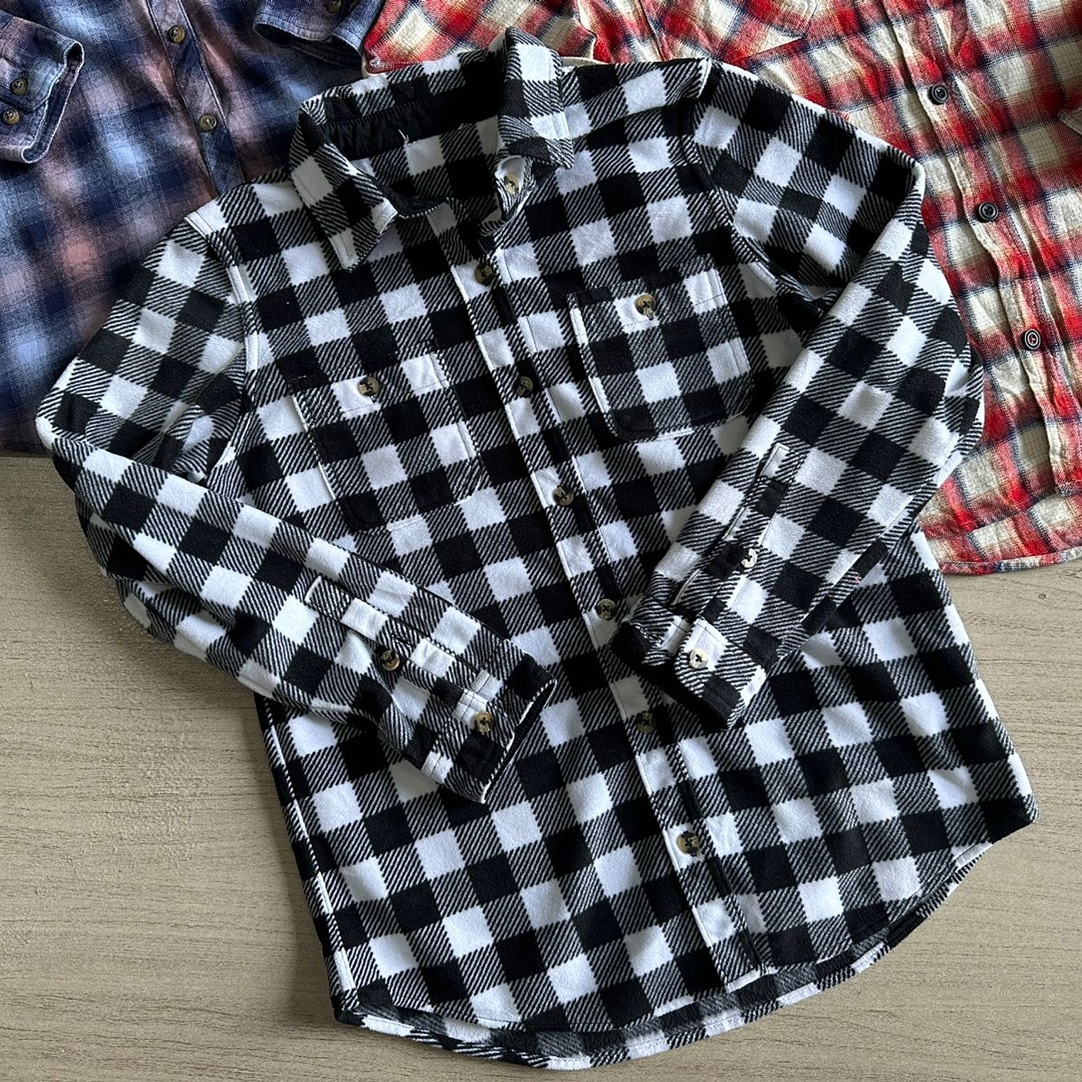 Saco Camisa Franela Regular 3