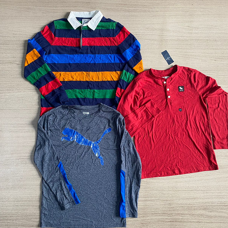 Fardo Polera Manga Larga Hombre Segunda 1