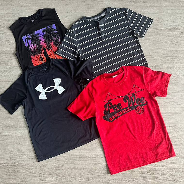 Saco Polera Mixta Manga Corta Economica 4