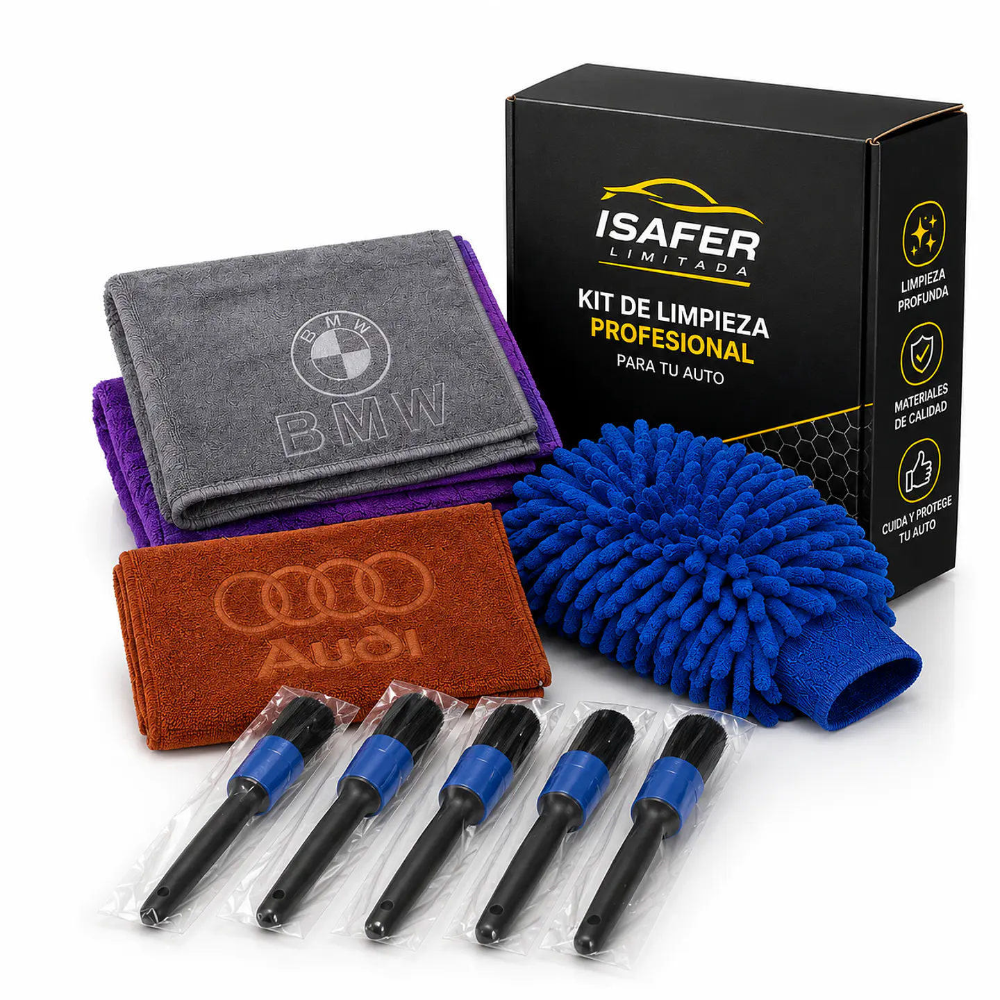 Kit de Limpieza Profesional para Auto Isafer 1