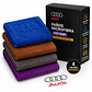 Pack 4 Paños Microfibra 350 GSM AUDI - 4 Colores - Miniatura 1