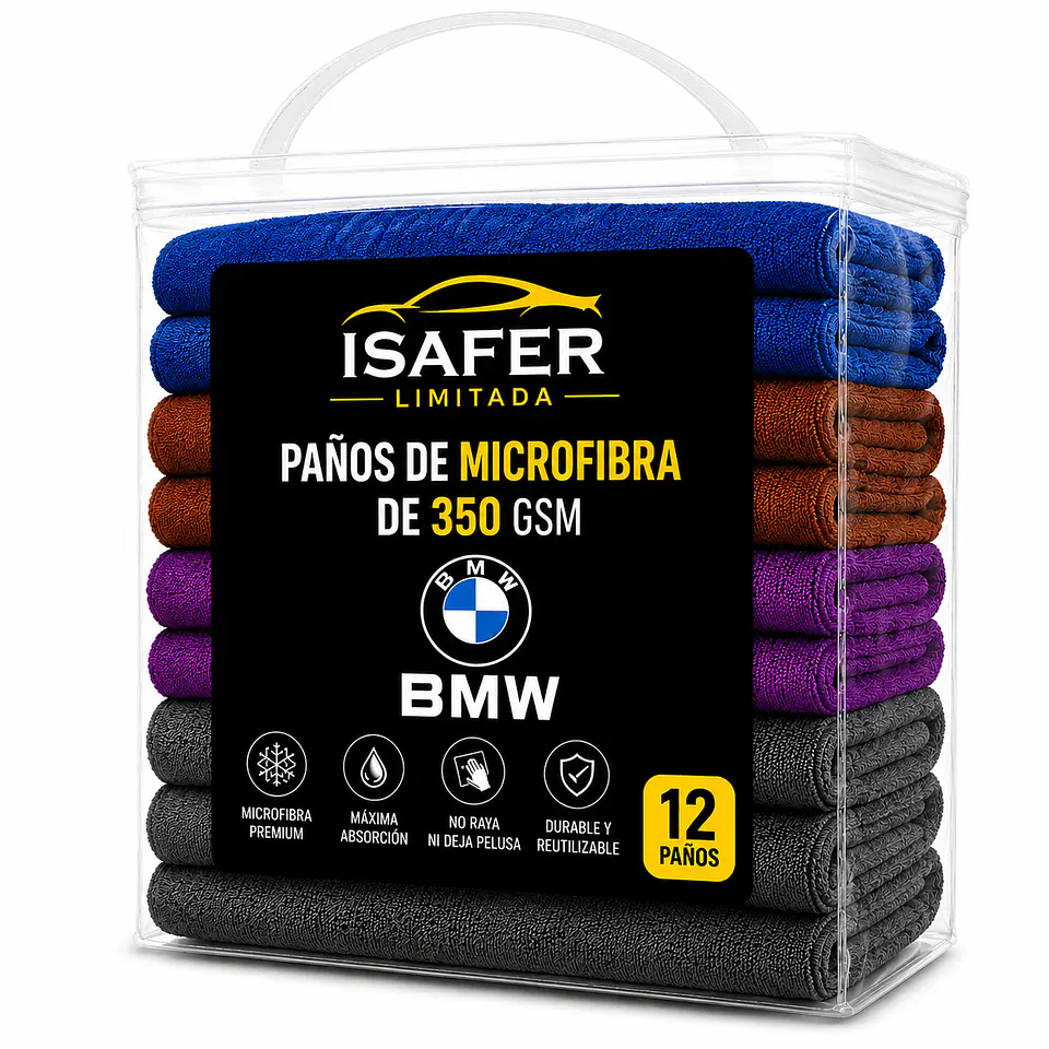 Embalaje 12 Paños Microfibra 350 GSM BMW 1