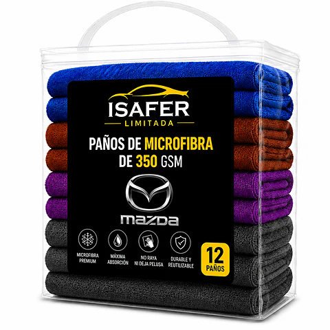 Embalaje 12 Paños Microfibra 350 GSM Mazda