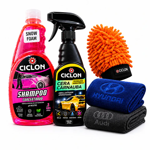 Kit Limpieza & Brillo Premium con Paños de Marca 350GSM
