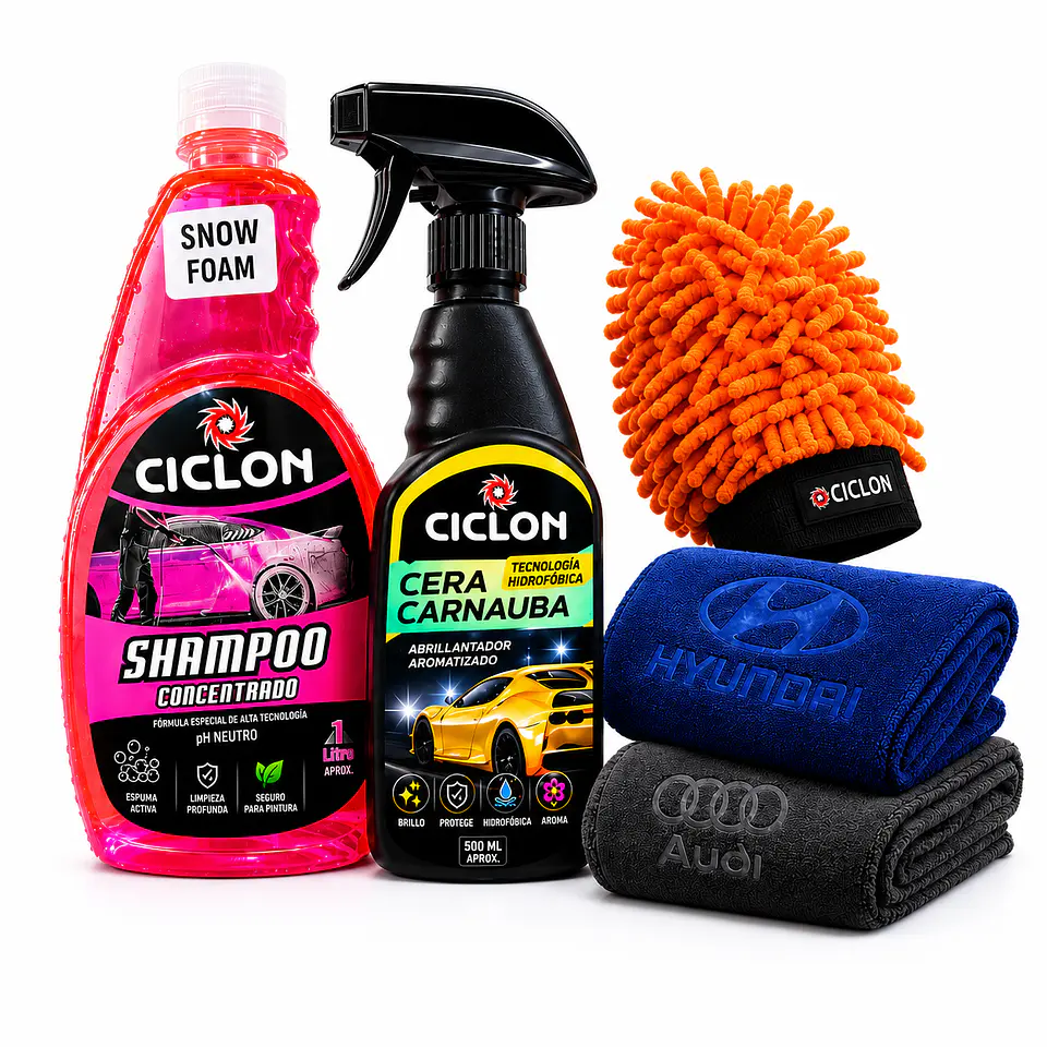 Kit Limpieza & Brillo Premium con Paños de Marca 350GSM 1