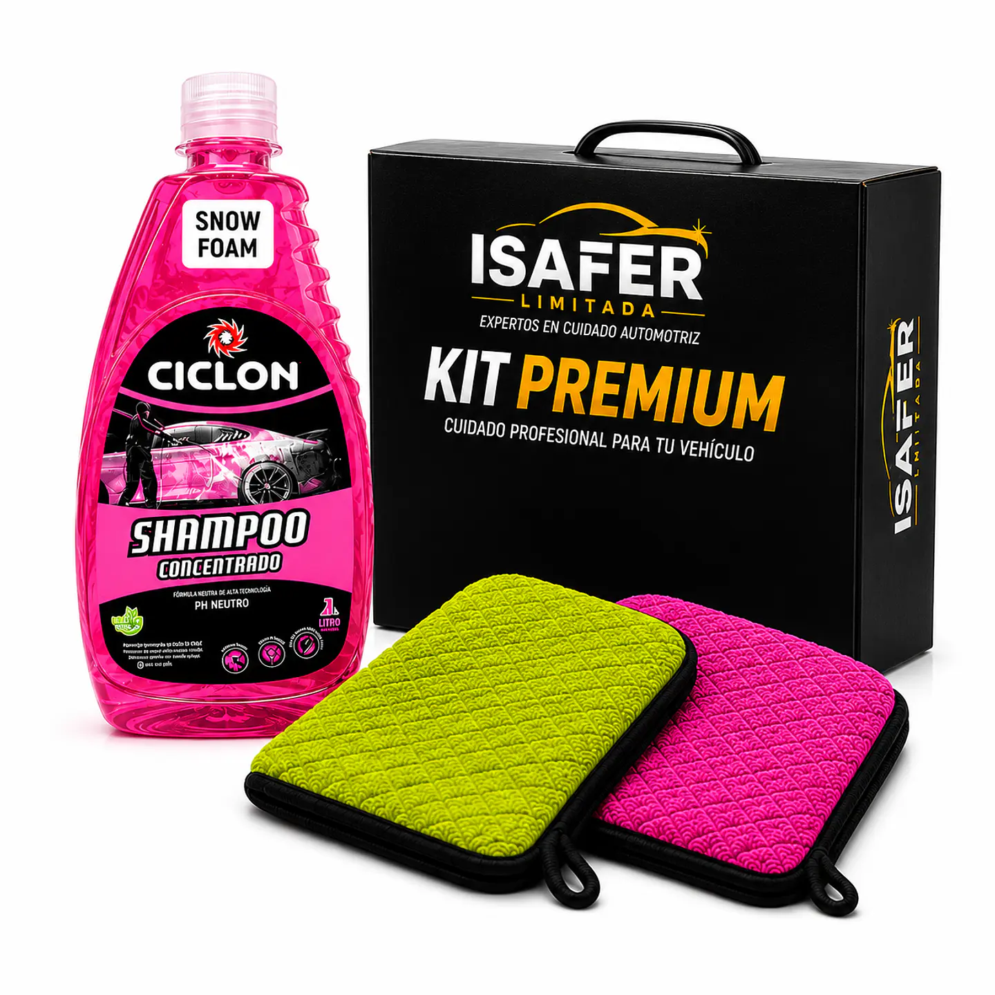 Kit Premium Shampoo Snow Foam + 2 Paños 650GSM 1