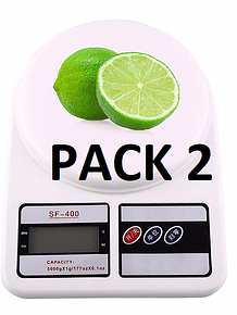 Pack 2 Balanza Gramera Pesa Digital Ideal Para Cocina de 0 Gramos A 7 Kilos